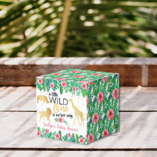 A Little Wild One Is On Her Way Girls Baby Shower Favor Boxes