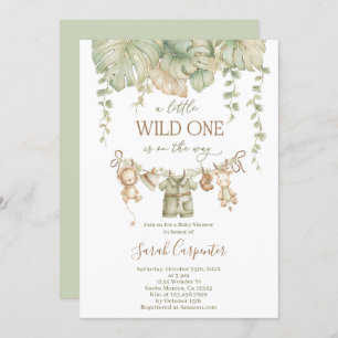 A Little Wild One is on the Way Safari Baby Shower Invitation