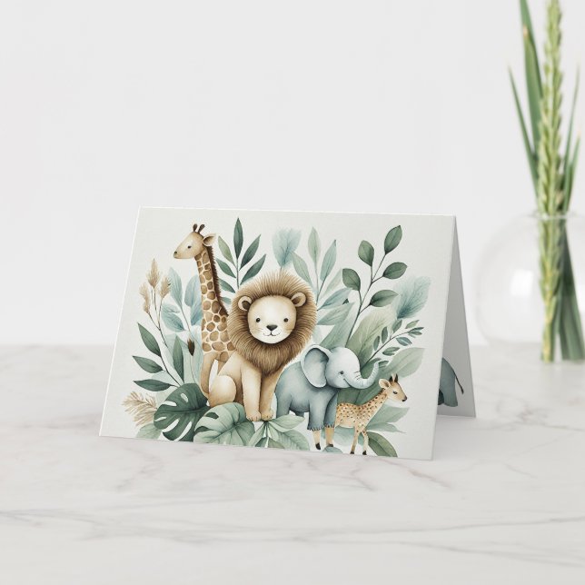 A Little Wild One  Letterpress Thank You Card (Front)