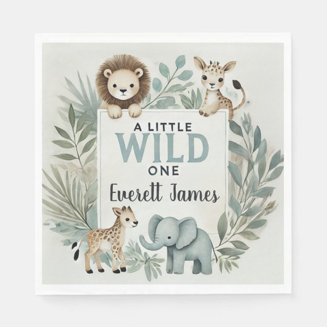 A Little Wild One Napkins (Front)