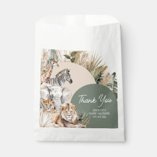 A Little Wild One Safari Animals Baby Shower Favor Bag