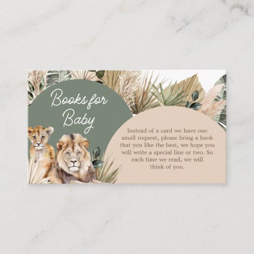 A Little Wild One Safari Animals Books for Baby Enclosure Card