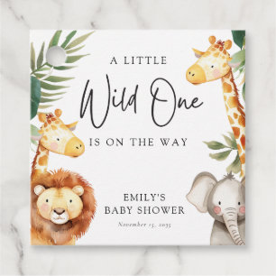 A Little Wild One Safari Baby Shower Favor Tags
