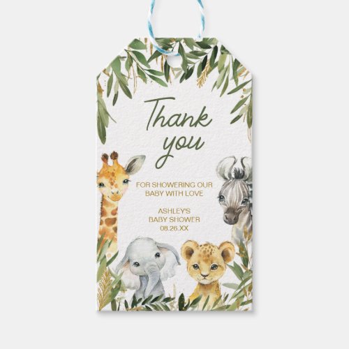 A Little Wild One Safari Baby Shower Favor Tags
