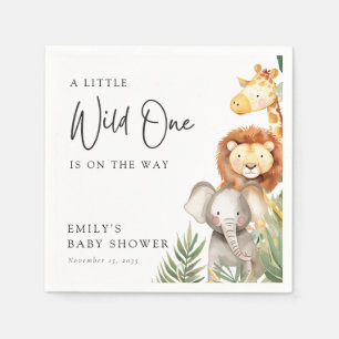 A Little Wild One Safari Baby Shower Napkins