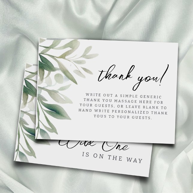 A Little Wild One Safari Elephant Thank You Card (Creator Uploaded)