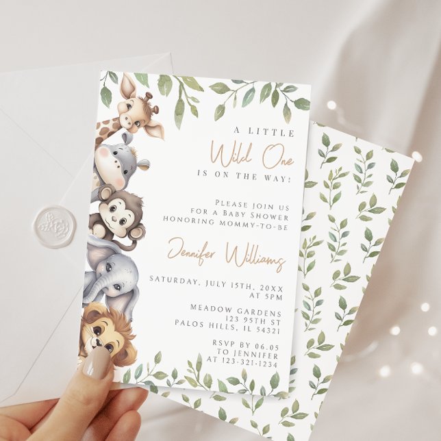 A little wild one Safari Jungle baby shower Invitation (Creator Uploaded)