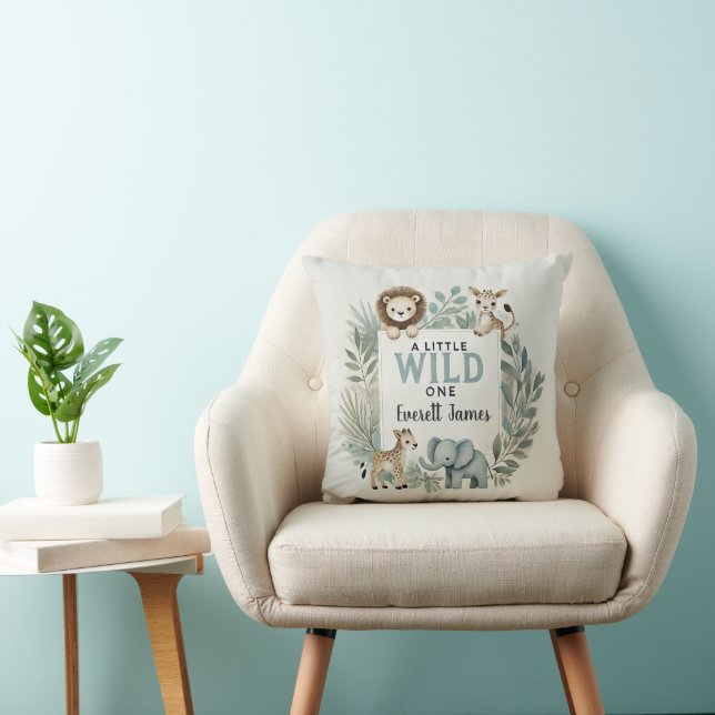 A Little Wild One Throw Pillow (Chair)