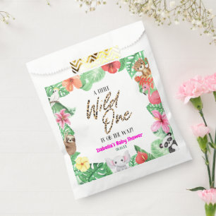 A Little Wild One Tropical Animal Baby Shower Favor Bag