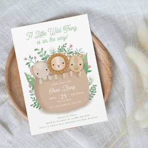 A Little Wild Thing Baby Shower Invitation