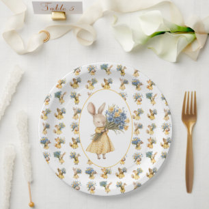 A Little Wildflower Animal Baby Shower Paper Plates