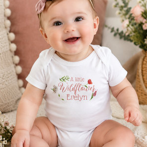a little wildflower baby girl  bodysuit