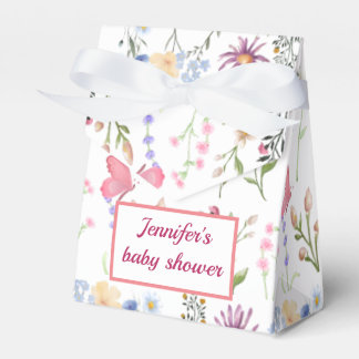 a little wildflower baby girl shower favor boxes