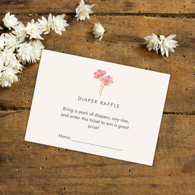 A little wildflower baby in bloom baby Shower Enclosure Card (Creator Uploaded)