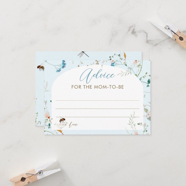 A little Wildflower Baby Shower Advice for Mom  (Front/Back In Situ)
