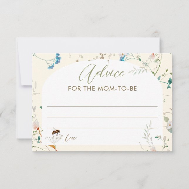 A little Wildflower Baby Shower Advice for Mom  (Front)