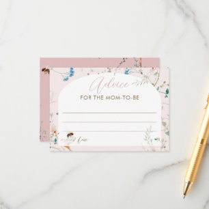 A little Wildflower Baby Shower Advice for Mom Enclosure Card