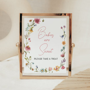 A Little Wildflower Baby Shower Babies are Sweet Poster