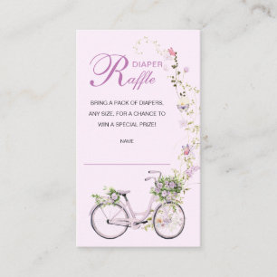 A Little Wildflower Baby Shower Diaper Raffle Enclosure Card