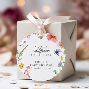 A Little Wildflower Baby Shower Favor Tags