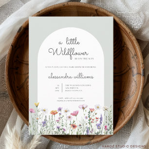 A Little Wildflower Baby Shower Invitation