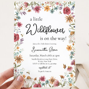 A Little Wildflower Baby Shower Invitation