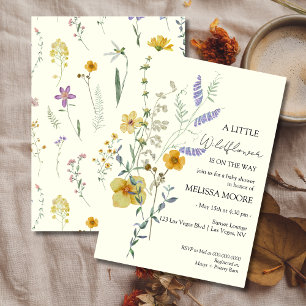 A Little Wildflower Baby Shower Invitation