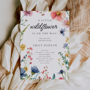 A Little Wildflower Baby Shower Invitation