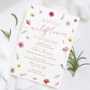 A Little Wildflower Baby Shower Invitation