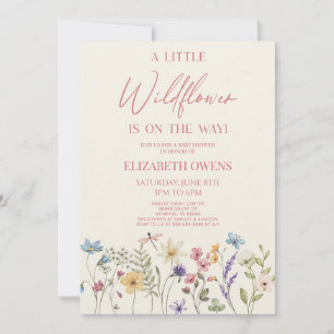 A Little Wildflower Baby Shower Invite