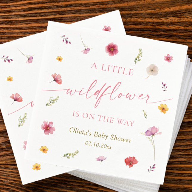 A Little Wildflower Baby Shower  Napkins (Creator Uploaded)