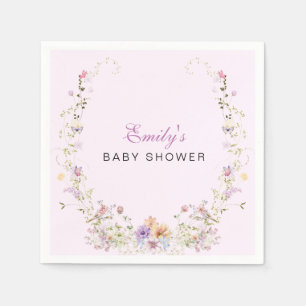 A Little Wildflower Baby Shower Napkins