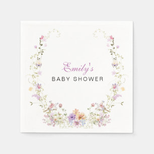 A Little Wildflower Baby Shower Napkins