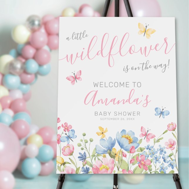 A Little Wildflower Baby Shower Welcome Foam Board (A Little Wildflower Baby Shower Welcome Foam Board)