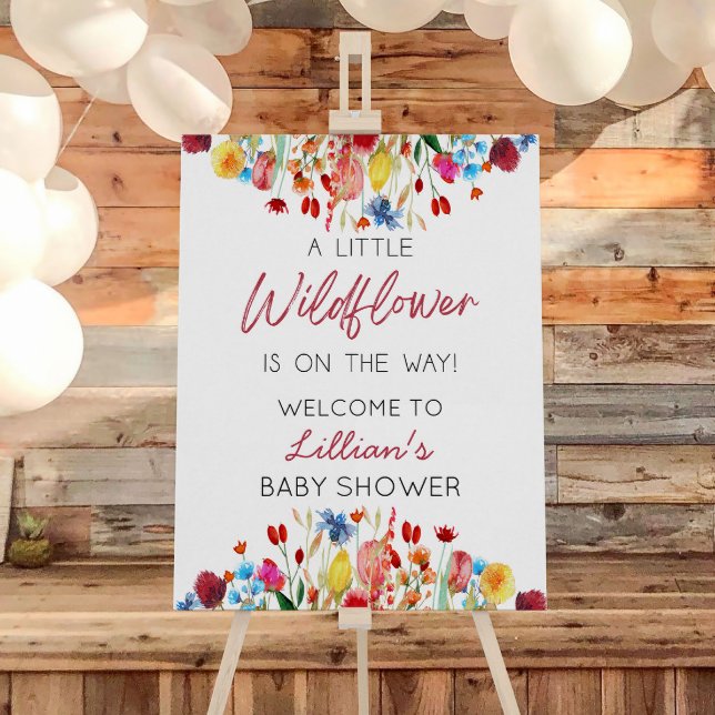 A Little Wildflower Baby Shower Welcome Sign (Creator Uploaded)