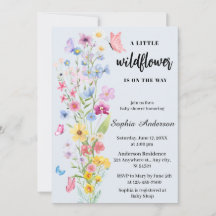 A Little Wildflower Blue Baby Shower
