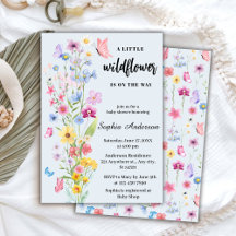 A Little Wildflower Blue Baby Shower