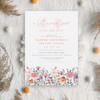 A Little Wildflower | Boho Baby Girl Baby Shower Invitation