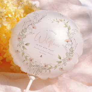 A Little Wildflower Boho Bee Girl Baby Shower Balloon