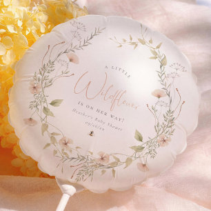 A Little Wildflower Boho Bee Girl Baby Shower Balloon