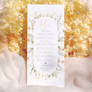 A Little Wildflower Boho Bee Girl Baby Shower Menu