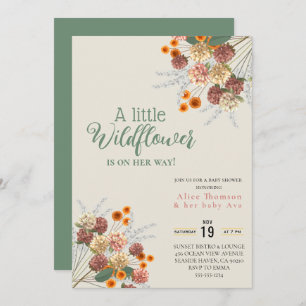 a little wildflower boho invitations