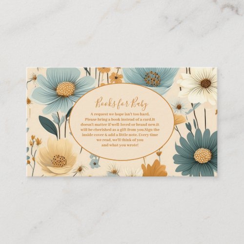 A Little Wildflower Boho Nature  Books for Baby Enclosure Card