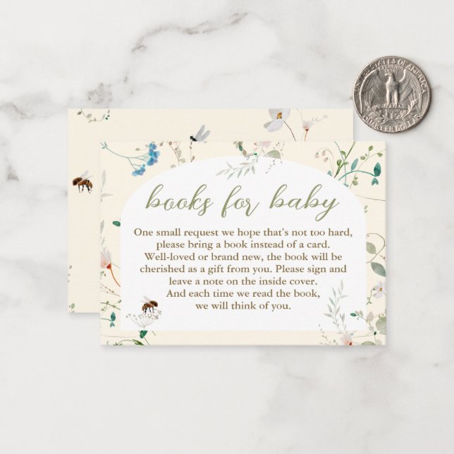A little Wildflower Books for Baby Note Card (Front/Back In Situ)