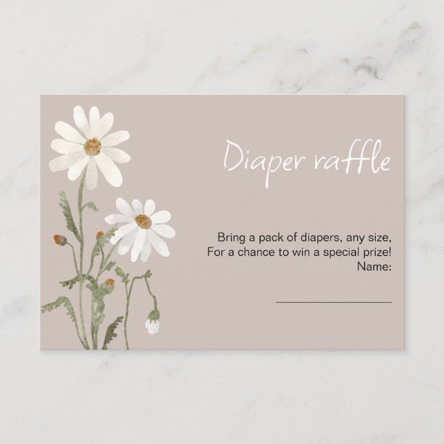 A little wildflower daisy baby shower card (Front)