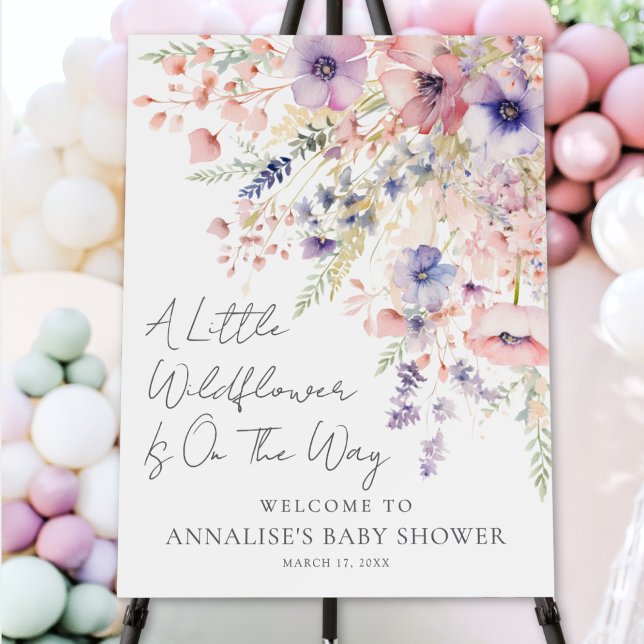 A Little Wildflower Floral Baby Shower Welcome Foam Board (A Little Wildflower Floral Baby Shower Welcome Foam Board)