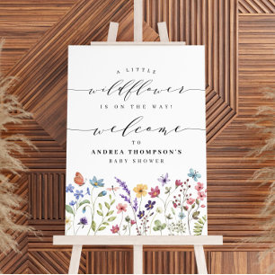 A little Wildflower Floral Garden Girl Baby Shower Foam Board