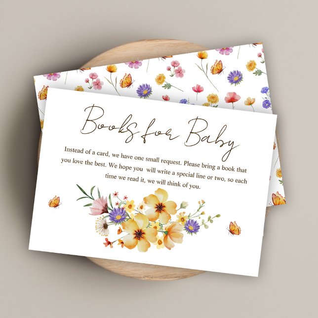 A Little Wildflower Floral Girl Baby Shower Enclosure Card (A Little Wildflower Floral Girl Baby Shower Enclosure Card)