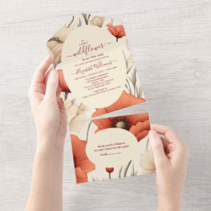 A Little Wildflower Girl Baby Shower All In One Invitation