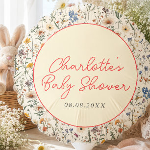 A Little Wildflower Girl Baby Shower Balloon